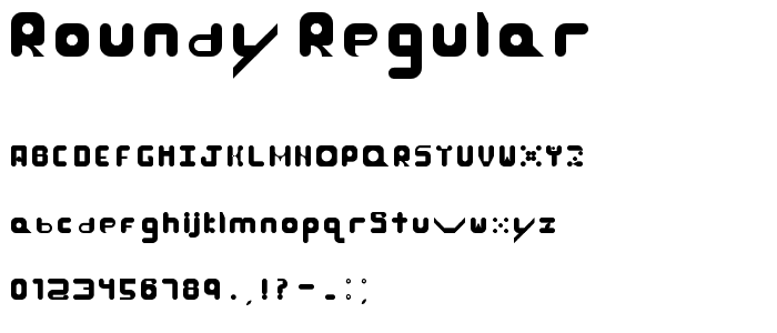 Roundy Regular font